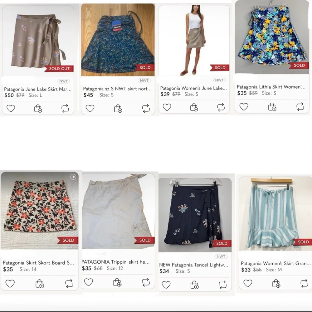 TitlePatagonia Alpine Valley Floral Flounce Skirt Blue 57% Organic Cottagecore